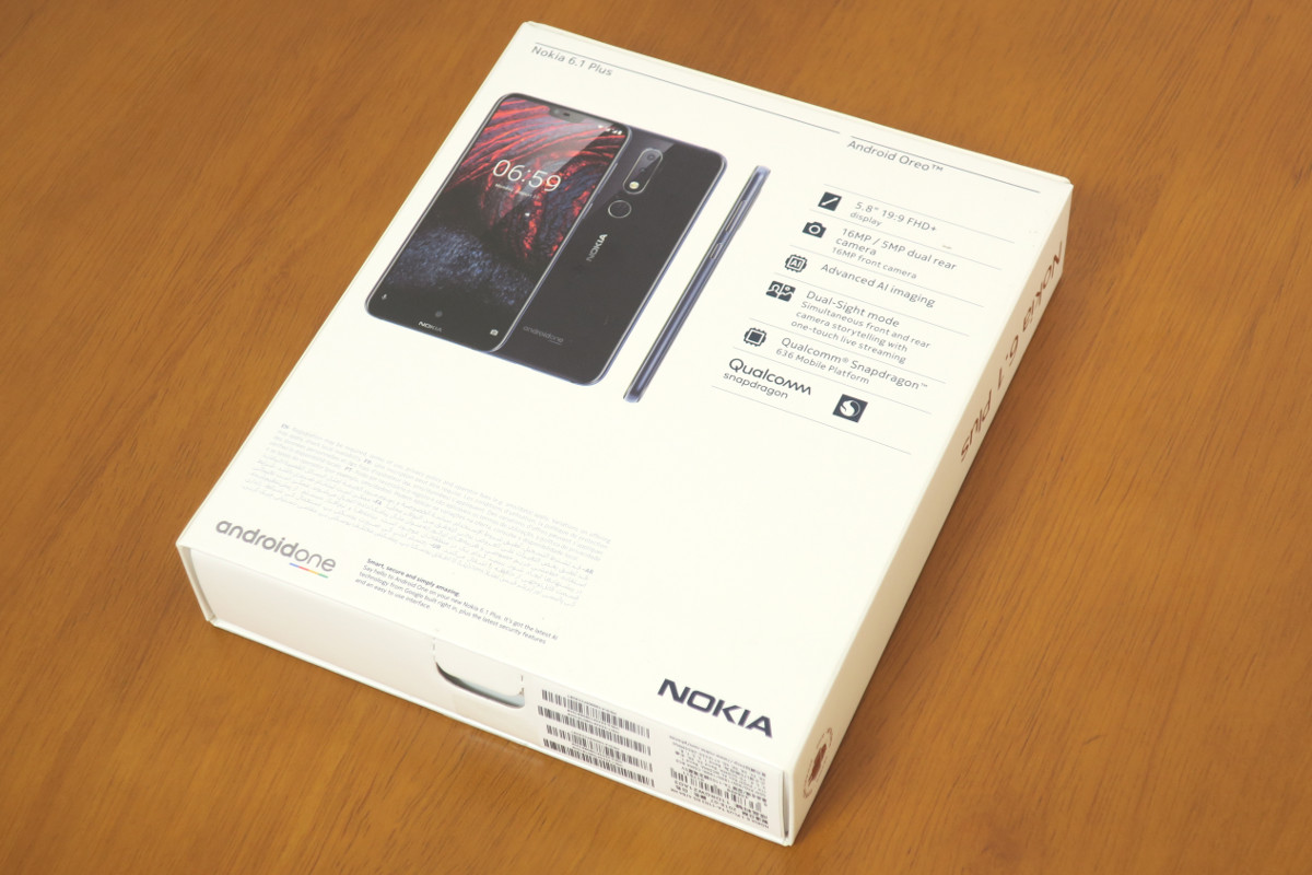 Nokia 6.1 Plus TA-1116 デュアルSIM 箱、付属品あり